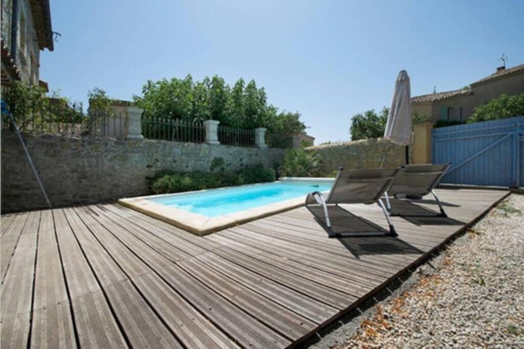Maison De Plain Pied Pour 4 Pers Piscine Lussan Lussan  Kültér fotó