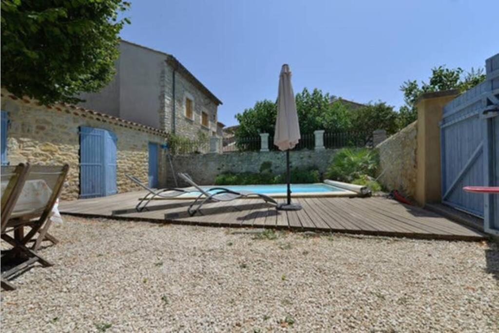 Maison De Plain Pied Pour 4 Pers Piscine Lussan Lussan  Kültér fotó